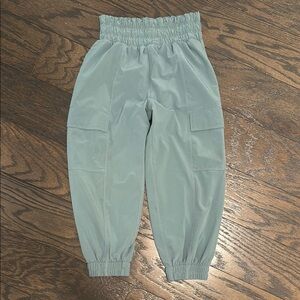 Kids Elastic Waist Cargo Pants - Green